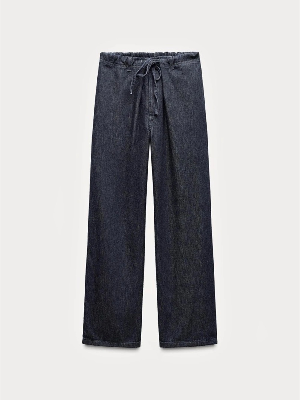 Zara baggy straight Jeans with Drawstrings XS